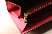 LV New Yellow Flower Envelope Bag Wine Red 60531  - 3