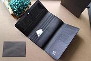 LV Tri-Fold Wallet Black Grid  - 6