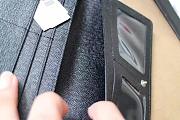 LV Tri-Fold Wallet Black Grid  - 3