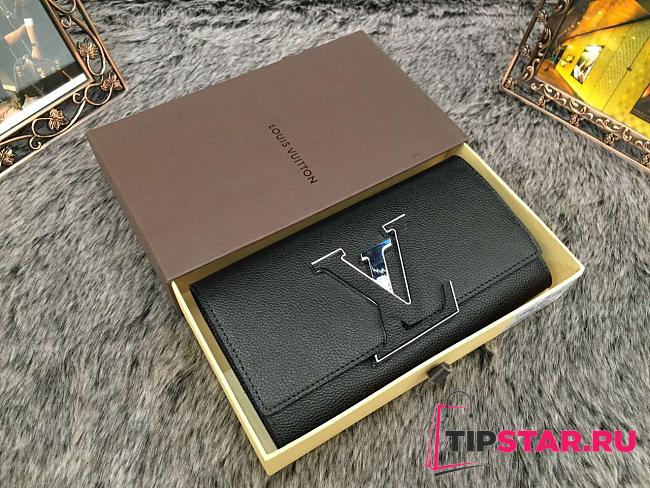 LV Black Wallet 61738  - 1