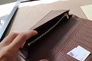 LV Silk Screen Wallet Brown Grid M66540  - 6