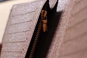 LV Silk Screen Wallet Brown Grid M66540  - 4