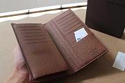 LV Silk Screen Wallet Brown Grid M66540  - 2