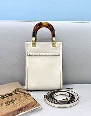 FENDI Mini Sunshine Shopper (White) 8376A   - 2