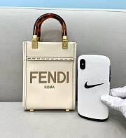FENDI Mini Sunshine Shopper (White) 8376A   - 1