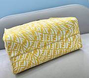 FENDI Shopper Glazed Canvas Bag (Yellow) 8BH357AFP4F1EEC - 5