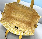 FENDI Shopper Glazed Canvas Bag (Yellow) 8BH357AFP4F1EEC - 4
