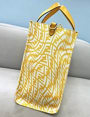 FENDI Shopper Glazed Canvas Bag (Yellow) 8BH357AFP4F1EEC - 2