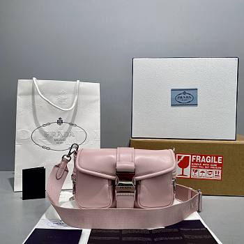 PRADA Pocket nylon and brushed leather bag (Alabaster Pink) 1BD295_789_F0E18_V_BFO 