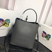 Prada Medium Saffiano Leather Prada Panier Bag (Gray) 1BA212_2ERX_F01T3_V_OOO - 6