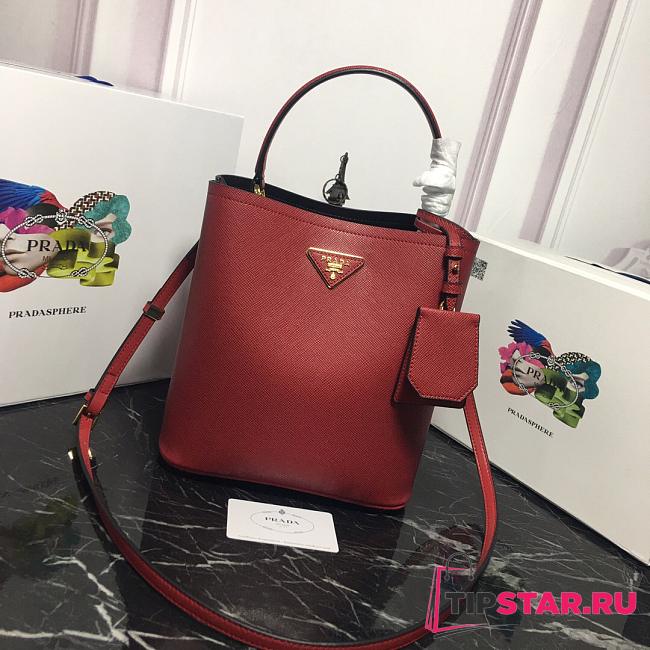 Prada Medium Saffiano Leather Prada Panier Bag (Big Red) 1BA212_2ERX_F0CF5_V_OOO - 1