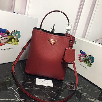 Prada Medium Saffiano Leather Prada Panier Bag (Big Red) 1BA212_2ERX_F0CF5_V_OOO