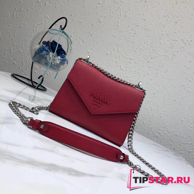 Prada Saffiano Leather Prada Monochrome Bag (Big Red) 1BD127_2ERX_F027W_V_OOO  - 1