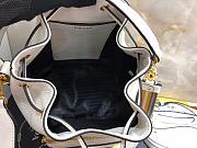 Prada Leather Bucket Bag (White) 1BE030  - 3