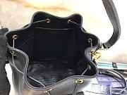 Prada Leather Bucket Bag (Black) 1BE030 - 5