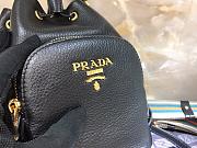 Prada Leather Bucket Bag (Black) 1BE030 - 2