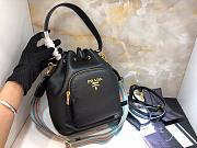 Prada Leather Bucket Bag (Black) 1BE030 - 1