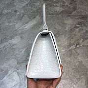 Balenciaga Hourglass Small Top Handle Bag (White) 23cm 5935461LRGM9016  - 6