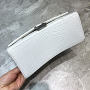 Balenciaga Hourglass Small Top Handle Bag (White) 23cm 5935461LRGM9016  - 5