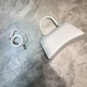 Balenciaga Hourglass Small Top Handle Bag (White) 23cm 5935461LRGM9016  - 4