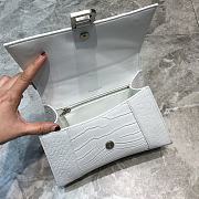 Balenciaga Hourglass Small Top Handle Bag (White) 23cm 5935461LRGM9016  - 2