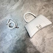 Balenciaga Hourglass Small Top Handle Bag (White) 23cm 5935461LRGM9016  - 1