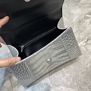 Balenciaga Hourglass Small Top Handle Bag (Silver) 23cm  - 6