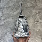 Balenciaga Hourglass Small Top Handle Bag (Silver) 23cm  - 5