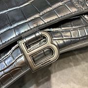 Balenciaga Hourglass Small Top Handle Bag (Silver) 23cm  - 4