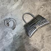 Balenciaga Hourglass Small Top Handle Bag (Silver) 23cm  - 1
