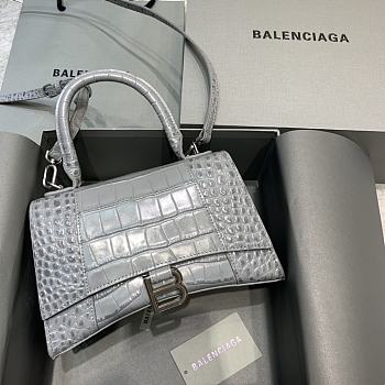Balenciaga Hourglass Small Top Handle Bag (Grey) 23cm 5935461LR6Y1108 