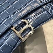 Balenciaga Hourglass Small Top Handle Bag (Crocodile Blue) 23cm   - 5