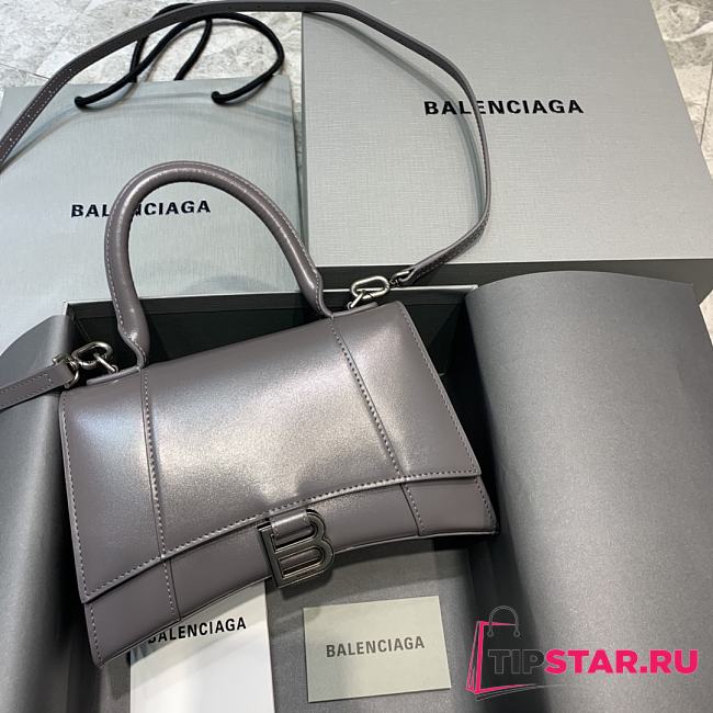 Balenciaga Hourglass Small Top Handle Bag (Smoky Grey) 23cm  - 1