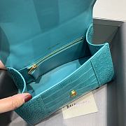 Balenciaga Hourglass Small Top Handle Bag (Maca Blue) 23cm  - 3