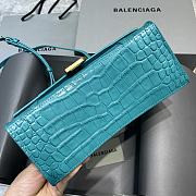 Balenciaga Hourglass Small Top Handle Bag (Maca Blue) 23cm  - 2