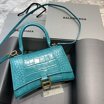 Balenciaga Hourglass Small Top Handle Bag (Maca Blue) 23cm 