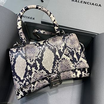 Balenciaga Hourglass Small Top Handle Bag (Graphite_Black) 23cm 59354613B451260 