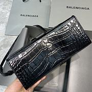 Balenciaga Hourglass Small Top Handle Bag (Crocodile Black Graffiti) 23cm - 6