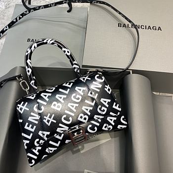Balenciaga Hourglass Small Top Handle Bag (Cow Logo) 23cm 