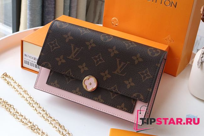 LV Flore Chain Wallet (Pink) M67404  - 1