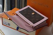 LV Flore Chain Wallet (Pink) M67404  - 5