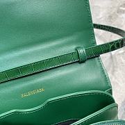 Balenciaga Women's B. Small Bag Shiny Crocodile (Green) 592898  - 5