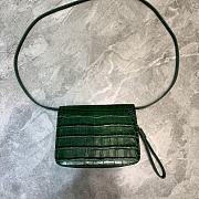 Balenciaga Women's B. Small Bag Shiny Crocodile (Green) 592898  - 2