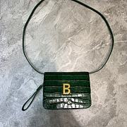 Balenciaga Women's B. Small Bag Shiny Crocodile (Green) 592898  - 1