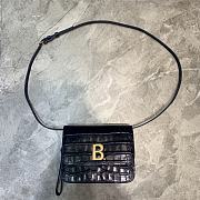 Balenciaga Women's B. Small Bag Shiny Crocodile (Navy) 6181561LR7M4611  - 1