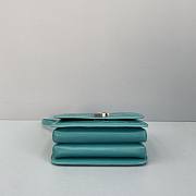 Balenciaga B Bag Small Square Bag (Crocodile Blue) 92951  - 5