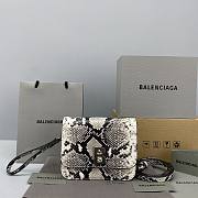 Balenciaga B Bag Small Square Bag (Snake Brown) 92951  - 1