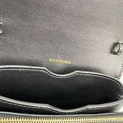 Balenciaga B Bag Small Square Bag (Crocodile Black) 92951  - 2
