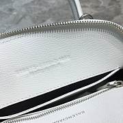 Balenciaga Women's Ville Small Top Handle Bag (White With Pink Characters)  - 3