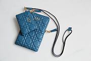 Dior Caro Multifunctional Pouch (Blue)   - 1